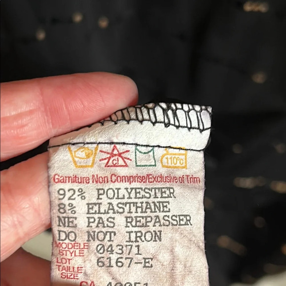 Sexy Frank Lyman Design Black Stretchy Sheath Dress with Long Sleeves, size 10 - Picture 8 of 8